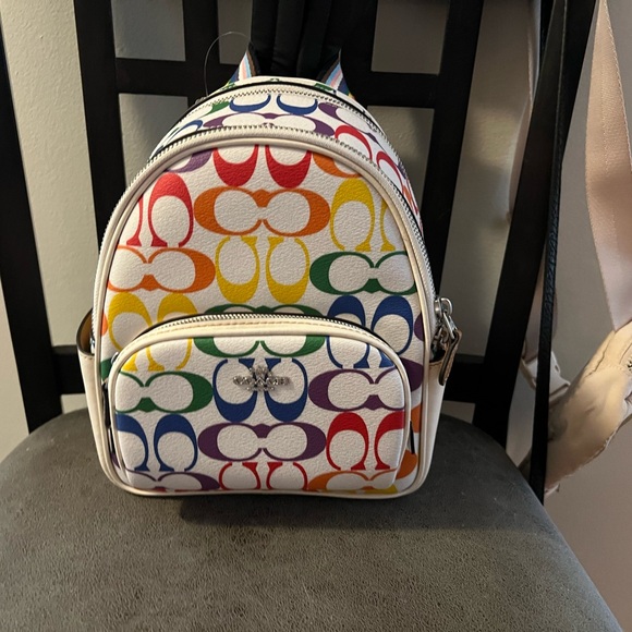Coach Mini Court Backpack in Rainbow Pride - Picture 3 of 11